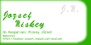 jozsef miskey business card