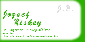 jozsef miskey business card